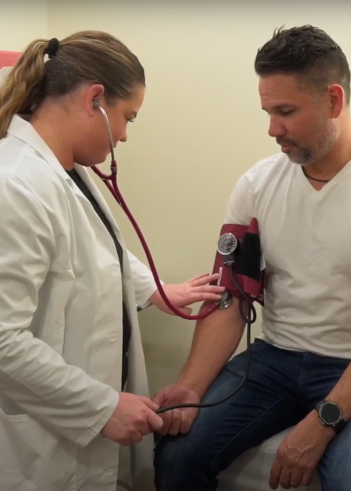 Monitor TRT Levels A patient having his levels monitored at Mesa TRT